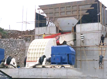贵州100吨重锤破石料生产线投产